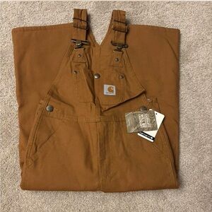 Kids Carhartt Tan Original Fit Overalls